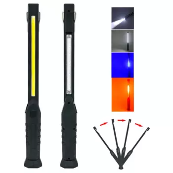 Портативный прожектор zxjien 1000LM COB красный синий стробоскоп