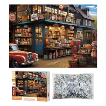 1008 шт., праздничные игрушки-головоломки, квадратный календарь, игрушки, красочные и подробные рождественские сцены, игра-головоломка для детей