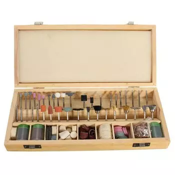 100/228 шт. набор аксессуаров для электроинструментов, деревянная коробка, подходит для шлифовки Dremel, полировки, гравировки по металлу, дереву, дрель, электрический вращающийся инструмент