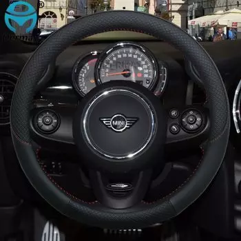 100% брендовый кожаный чехол на руль автомобиля DERMAY для MINI Cooper R56 Clubman Countryman Clubvan Coupe, автоаксессуары