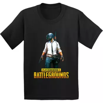 100% хлопок, Детская футболка с рисунком игры Playerunknown's Battlegrounds PUBG, забавная одежда для малышей, Повседневная футболка для мальчиков и девочек, GKT261