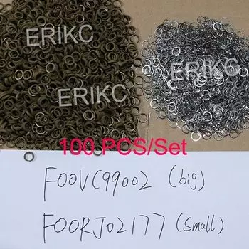 100 комплектов, новое уплотнительное кольцо для ремонта дизельных форсунок F00VC99002, комплект для ремонта клапанов, масляное уплотнение F00RJ02177