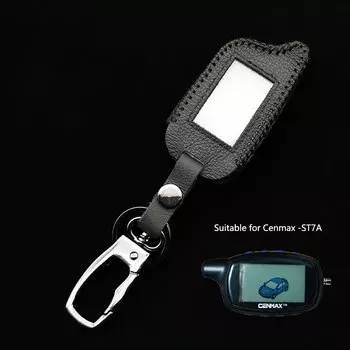 100% кожаный чехол для ключей защитный чехол для ключей для Cenmax ST7A 7A двухсторонний ЖК-дисплей пульт дистанционного управления автомобильной сигнализацией