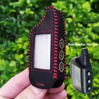 100% кожаный новый автомобильный чехол для Starline B9 B91 B6 B61 A91 A61 V7 с дистанционным управлением, брелок для ключей B9 B6 A91 A61 ЖК-корпус, 2-сторонняя автомобильная сигнализация