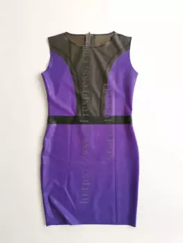 100% натуральный и натуральный латекс, летнее женское сексуальное индивидуальное платье без рукавов с молнией сзади и низкой спинкой