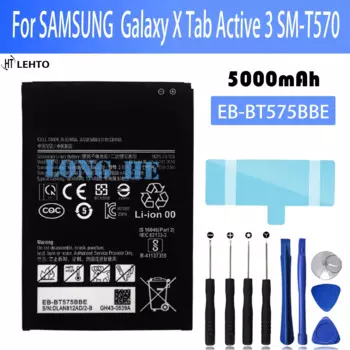 100% новый аккумулятор большой емкости EB-BT575BBE для SAMSUNG Galaxy Tab Active3 SM-T575 + бесплатные инструменты