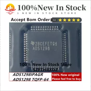 100% Новый оригинальный ADS1298IPAGR TQFP-64 ADS1298 TQFP64 AFE общего назначения 8 ADC 24 бит 1,8 в/3 в 64-Pin