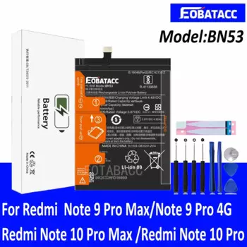 100% Новый оригинальный аккумулятор EOTABACC BN53 для XIAOMI REDMi Note 9 Pro Max/Note 9 Pro 4G/Redmi Note 10 Pro Max, аккумулятор с инструментами