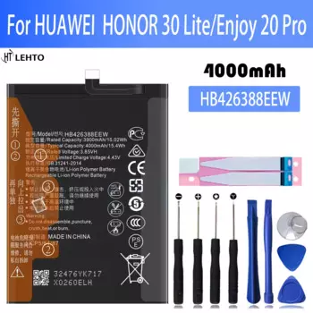 100% Новый оригинальный аккумулятор HB426388EEW для HUAWEI honor 30 Lite ENJOY 20 PRO Аккумулятор + Бесплатные инструменты