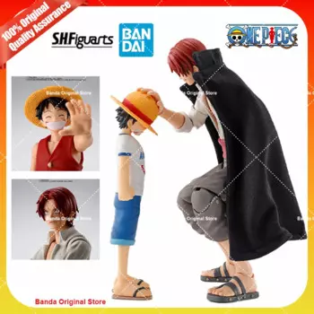 100% Оригинальные фигурки Bandai S.H. Фигуртс Shf One Piece Shanks and MONKEY.D.LUFFY детство Аниме Коллекция фигурок модели игрушки