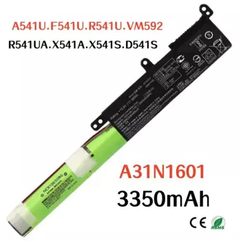 100% Оригинальный аккумулятор 3350 мАч для ноутбука ASUS A31N1601 A541U F541U R541U R541UA X541A X541S D541S VM592U