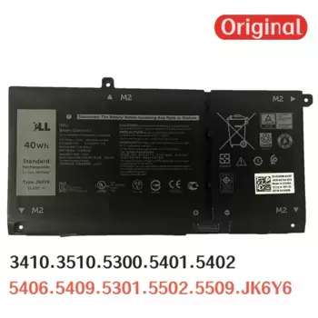 100% Оригинальный аккумулятор 3550 мАч для ноутбука DELL 3410 3510 5300 5401 5402 5406 5409 5301 JK6Y6