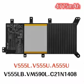100% Оригинальный аккумулятор 4775 мАч для ноутбуков ASUS C21N1408 K555U V555L V555U V555LB VM590L MX555 X555U X555UQ X555UA A555U