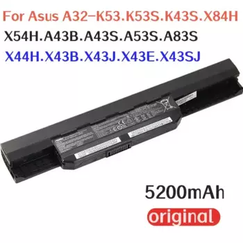 100% Оригинальный аккумулятор для ноутбука Asus A32-K53 K53S K43S X84H X54H A43B A43S A53S A83S X44H X43B X43J X43E X43SJ