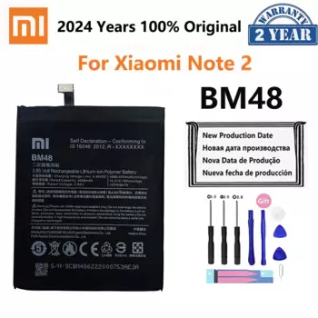 100% Оригинальный аккумулятор Xiao mi BM48 4000 мАч для Xiaomi Note 2 Note2 XiaomiNote2 высококачественные сменные батареи для телефона