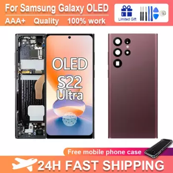 100% протестированный OLED-дисплей для Samsung Galaxy S22 Ultra 5G ЖК-дисплей с сенсорным экраном в сборе для S908U S908 S908B S22Ultra LCD