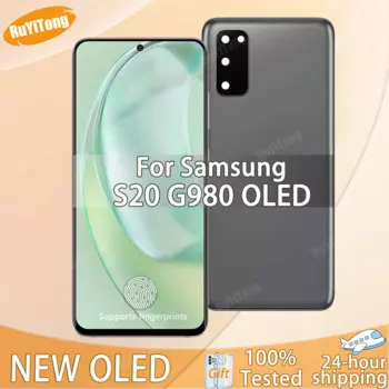 100% рабочий новый OLED-дисплей для Samsung Galaxy S20 G981V G980F ЖК-дисплей с рамкой, дигитайзер сенсорного экрана в сборе, поддержка отпечатков пальцев