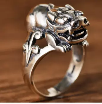 100% Серебро 925 пробы ручная работа Орна Мужская ts норка атмосферное тайское серебряное ретро кольцо