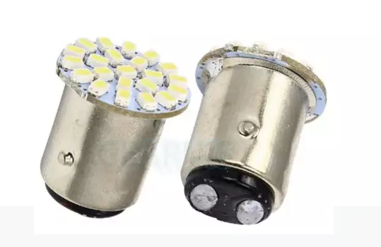 100 шт. 24 в грузовик S25 1157 BAY15D 22 SMD 1206 светодиод 3020 задний тормоз задний фонарь стояночный фонарь красный желтый синий белый DC 24 В