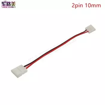 100 шт. 2-контактный 10 мм/2-контактный 8 мм Светодиодная лента 5050 двойная головка свободный разъем для пайки 8 мм/10 мм для 5050 одноцветной/RGB светодиодной ленты
