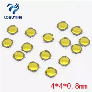 100 шт. 4*4*0,8 мм 4x4x0,8 мм 4x4x мм Тактильный кнопочный переключатель 4-контактный переключатель микропереключатель SMD