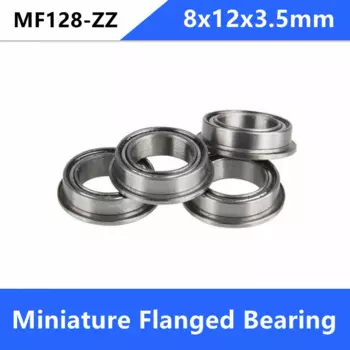 100 шт./500 шт. фланцевые подшипники MF128ZZ / LF1280ZZ миниатюрные фланцевые шарикоподшипники с глубоким желобом фоторазмера 8*12*3,5 мм