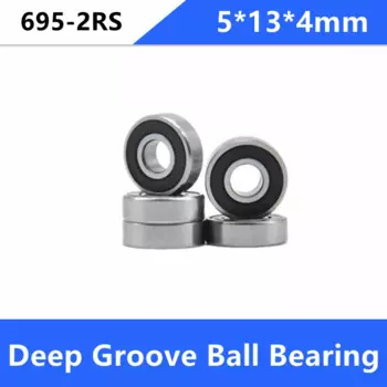100 шт. 695RS 695-2RS 695 RS 2RS шариковый подшипник 5x13x4 мм глубокий шаровой подшипник шариковый подшипник s Миниатюрный Мини-подшипник 5*13*4 мм