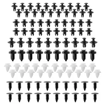 100 шт. 6 размеров автомобильные крепежные зажимы фиксатор транспортного средства заклепка Дверная панель брызговик бампер крыло отделка Пластиковые Смешанные клипсы для автомобиля