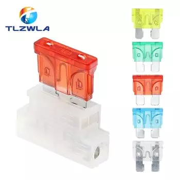 100 шт. автоматический Стандартный Средний держатель предохранителя + предохранитель для автомобиля лодки грузовика ATC ATO Blade 1A 2A 3A 4A 5A 7.5A 10A 15A 20A 25A 30A 35A 40A