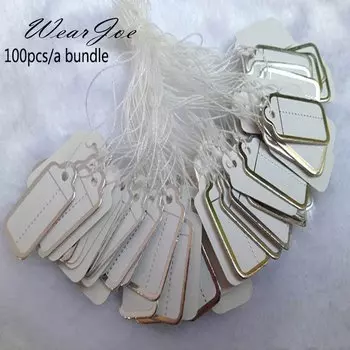 100 Шт., Аксессуары Для Демонстрации Ювелирных Изделий, Пустые Этикетки, Золотые, Серебряные Ювелирные Изделия, Маркировка