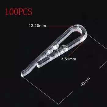 100 шт. белые пластиковые зажимы для одежды HORAINBOW 5 см