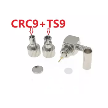 100 шт. CRC9 штекер + TS9 штекер прямоугольный обжим для RG174 RG178 RG316 RF соединитель