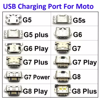 100 шт. для Motorola Moto G5 S G6 G7 Plus G8 Мощный Новый Micro USB разъем для зарядки док-станции Запасные части