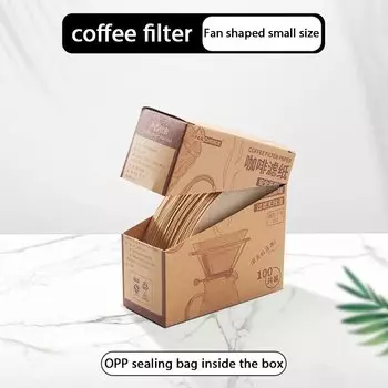 100 шт. фильтровальная бумага для кофе, приготовленная вручную кофе, специальная коническая древесная целлюлоза, портативная выдвижная капельная фильтровальная бумага, бытовые инструменты для кафе