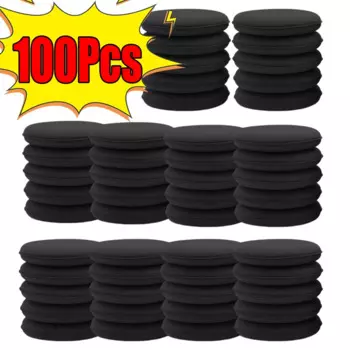 100 шт., губки для полировки автомобиля, черные инструменты для детализации автомобиля, пенопластовые подушечки высокой плотности, полировальная губка для мойки автомобиля