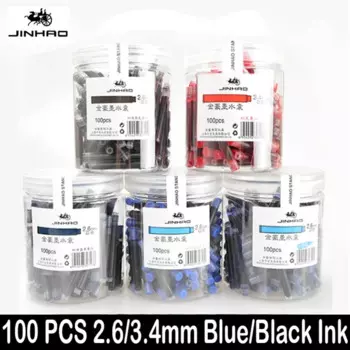 100 шт. JINHAO Универсальная черная/синяя перьевая ручка