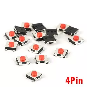 100 шт. Красный 4-контактный сенсорный микропереключатель Your Cee
