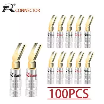 100 шт. Латунные банановые разъёмы R L1004