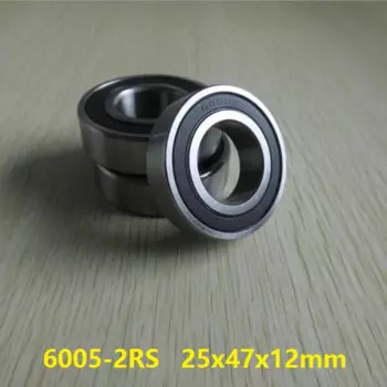 100 шт./лот 6005RS 6005-2RS 6005 2RS RS 25*47*12 мм шарикоподшипник с глубоким желобом, резиновый герметичный вал 25x47x12 мм