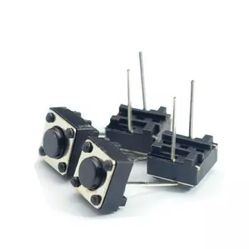 100 шт/лот 6x6x5 мм микро переключатель Тактильный кнопочный переключатель 2 контакта 6*6*5 мм Клавишные переключатели