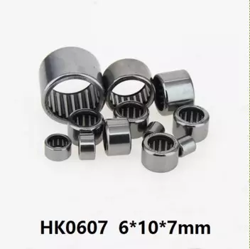 100 шт./лот HK0607 HK061007 нарисованная чашка типа игольчатый роликовый подшипник 6x10x7 мм миниатюрный бесплатная доставка хорошее качество