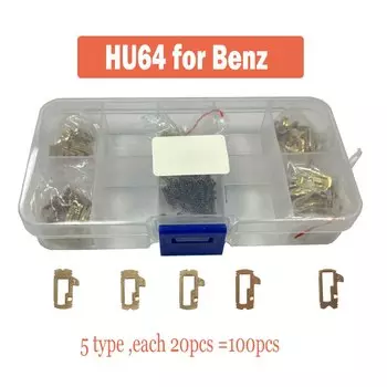 100 шт./лот HU64 # Замок с язычком для Mercedes Benz M452, стопорная пластина 5 типа, каждый 20 шт., аксессуары для ремонта замка ключа автомобиля