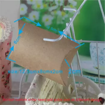 100 шт./лот коробка для подушки из крафт-бумаги 12,5x8x2 см Черная бумажная коробка для украшений/подарочная упаковка/кольцо/серьги/упаковочные коробки для ожерелья