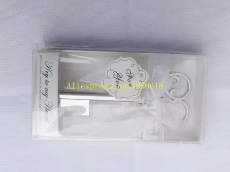 100 шт./лот открывашка для бутылок с ключом к моему сердцу в белой подарочной коробке свадебные подарки-«просто элегантный» открывашка для бутылок с ключом к моему сердцу