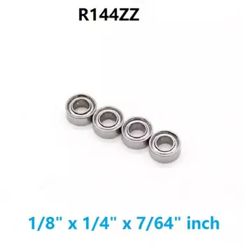 100 шт./лот R144ZZ R144Z R144 ZZ глубокий шаровой подшипник 1/8 "x 1/4" x 7/64 "дюймов Высокое качество Мини 3,175x6,35x2,78 мм