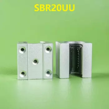100 шт./лот SBR20UU открытый Тип Линейный шарикоподшипник скользящий блок для SBR20 20 мм линейный направляющий рельс CNC фрезерный станок часть SME20UU
