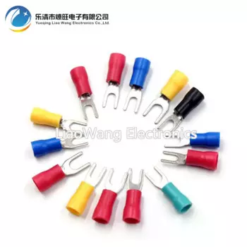 100 шт./лот SV1.25-3.2/3,5/3,7/4/5/6/8 холодное прессование, торцевая головка в форме вилки, изолированная Торцевая головка, u-образная Торцевая головка