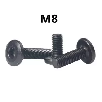 100 шт. M8x12/16/20/25/30 мм черные плоские головки Hypotenuse винты с шестигранным хвостовиком вниз боковые винты для мебели
