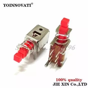 100 шт. напрямую клавишный переключатель YOINNOVATI PS-22F03 красный