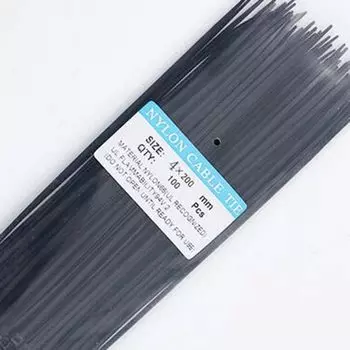 100 шт., нейлоновые кабельные самоблокирующиеся пластиковые кабельные стяжки 3*100/3*150/4*200 MRO, промышленные застежки и оборудование, кабель